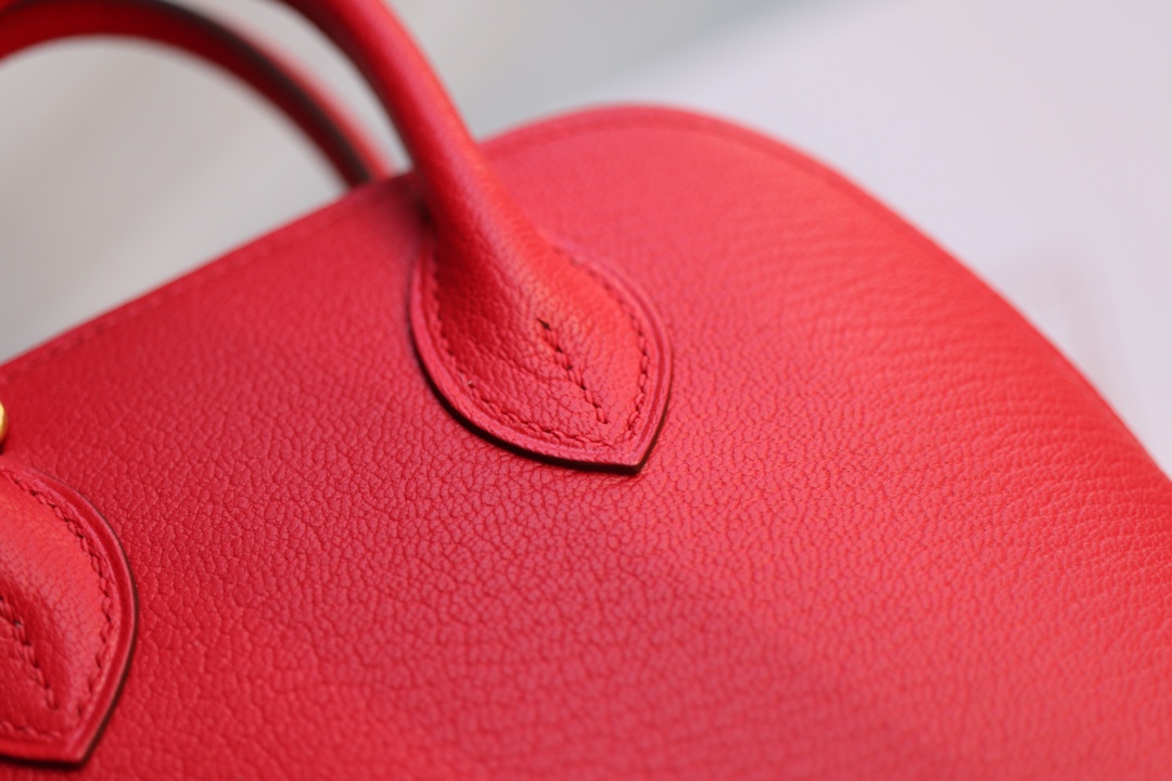 에르메스 미니 볼리드백 레드 금장 염소가죽